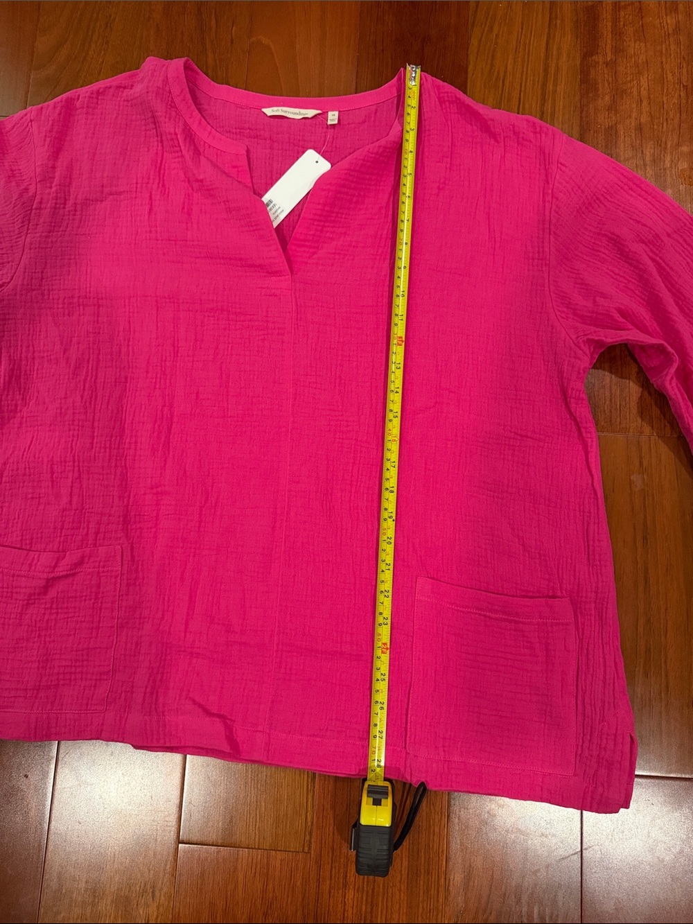 Soft Surroundings Raspberry Split-Neck Tunic - Picture 4 of 5